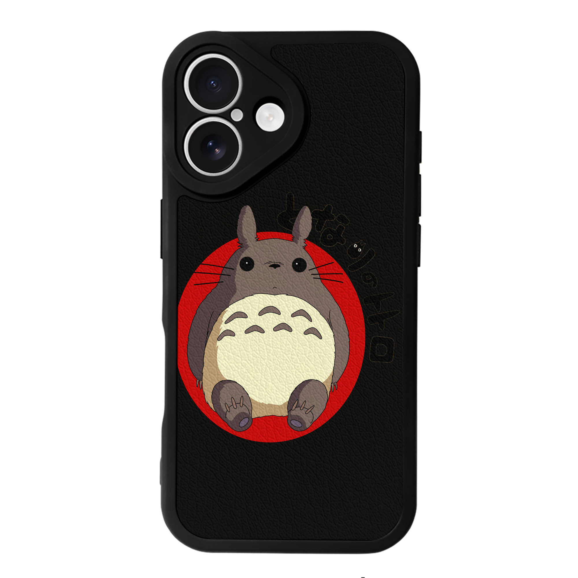 （画像用） となりのトトロ 草壁メイ 草壁サツキ My Neighbor Totoro Satsuki Kusakabe Mei Kusakabe 【iPhone 16シリーズ対応】シリコンスマホケース（レザー調） 材質：シリコン